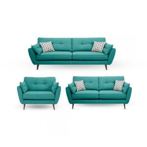 Juego de sala Magno 3-2-1 / color turquesa