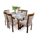 Juego De Comedor 06 Sillas Zaira – Beige