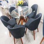 Juego De Comedor 6 Sillas Vintage – Plomo