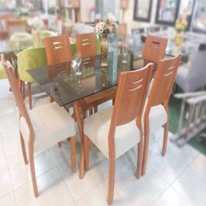 Juego De Comedor 6 Sillas – Beige