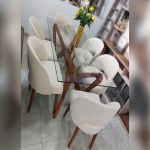 Juego De Comedor 6 Sillas Vintage – Beige