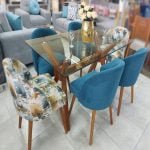 Juego De Comedor 6 Sillas Vintage – Turquesa