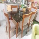 Juego De Comedor 6 Sillas –Beige