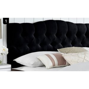 cabecera de cama Capitone 1.5 Plaza con patas